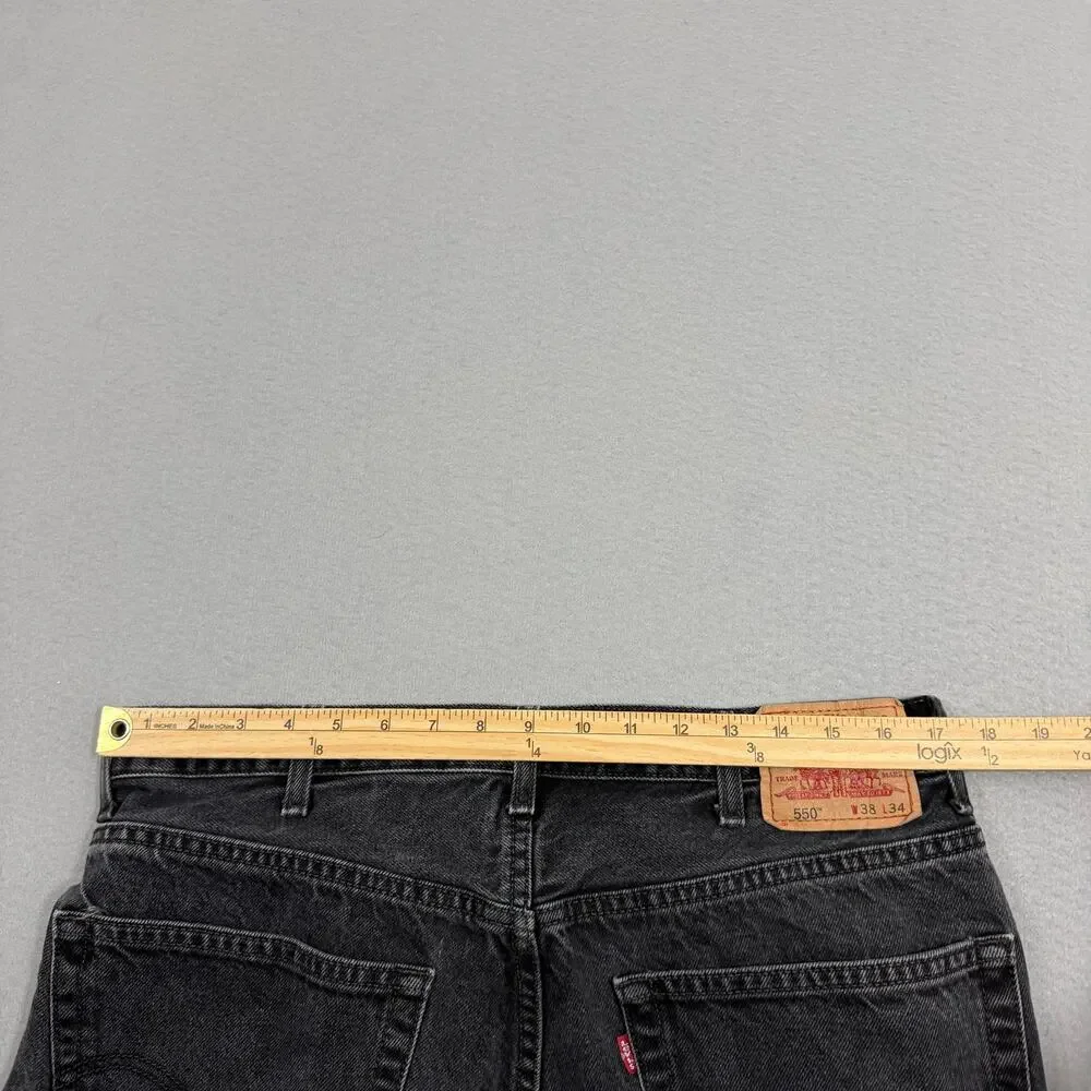 Vintage Levis 550 Relaxed Fit Jeans Men's 38x34 (Fits 36x33) Black y2k 2008
